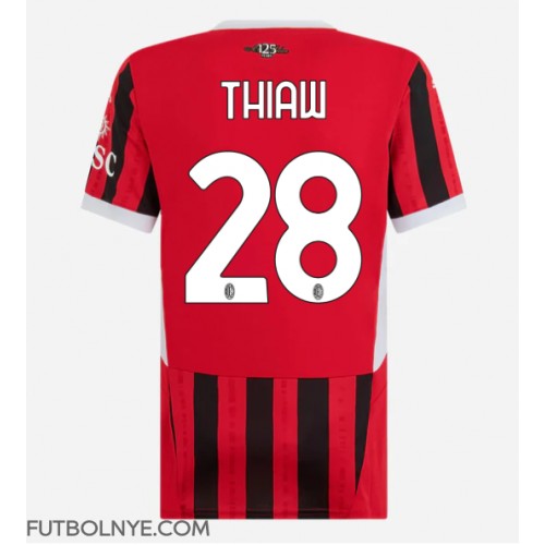 Camiseta AC Milan Malick Thiaw #28 Primera Equipación para mujer 2024-25 manga corta